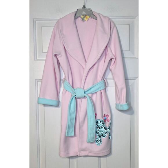Dollie & Me Sweet Heart Rose Girls Robe Poodle Size 6X - Picture 1 of 5